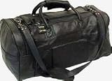 Leather Dual-zippered Duffel