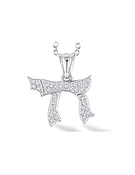 I. Reiss 14K Gold Chai Pendant, Enhanced with Diamonds.