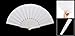 uxcell Plastic Fabric Hand Foldable Fan for Ladies Men White