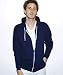 American Apparel Flex Fleece Zip Hoody, Navy, Large