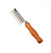 Safari Shedding Comb for Longhaired Dogs, Wood Handle