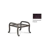 Meadow Decor Athena Cast Aluminum Ottoman - Cedarwood Finish