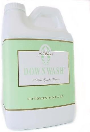 Le Blanc Down Wash Special Wash for Comforters, Down Pillows, Jackets, Clothing and Duvets Economy Size 64 Oz Bottle, One