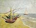 Vincent Van Gogh (Fishing Boats on the Beach at St. Maries) Art Poster Print - 16