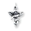 Sterling Silver Antiqued Angel Charm with 20 inch Sterling Silver Chain