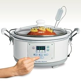 Buy Hamilton Beach 33956 Stay-or-Go 5-Quart Slow Cooker, White by Hamilton Beach