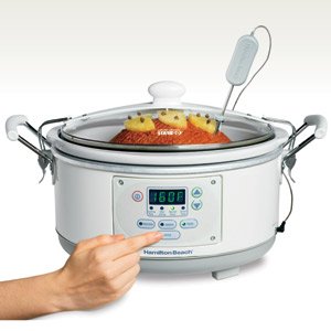 Childrens Toyshop  Kitchen & Housewares : Hamilton Beach 33956 Stay-or-Go 5-Quart Slow Cooker, White