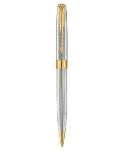 Parker Sonnet Cascade Silver Plated Gold Trim Ballpoint Pen