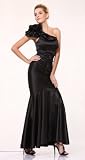 #7710 Satin One Shoulder Evening Prom Dress Long Gown