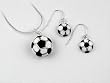 Soccer Earring and Necklace Set