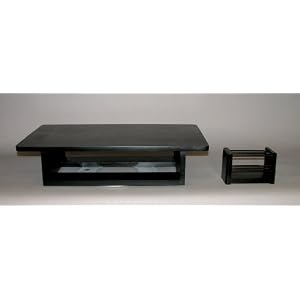 TV and DVD Swivel Stand, Black (25W x 14D x 5-1 2H) with free Remote Control Organizer by