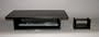 TV and DVD Swivel Stand, Black (25"W x 14"D x 5-1/2"H) with free Remote Control Organizer