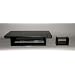 TV and DVD Swivel Stand, Black (25"W x 14"D x 5-1/2"H) with free Remote Control Organizer