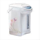 Aroma 3-lit. Electric Air-Pump Pot/ Water Heater - White/ Floral (AAP325F)