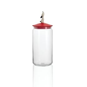 Alessi Lula Dog Food Storage Jar Red