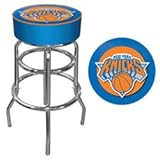 IMAGE OF New York Knicks NBA Padded Swivel Bar Stool - Game Room Products - Pub Stools - NBA