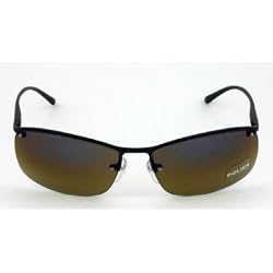 Genuine Police Sunglasses with Matte Dark Blue Frame and Brown/Blue Lenses. Model: S2933-S70
