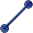 Solid TITANIUM Dark Blue Barbell Tongue Ring