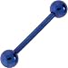 Solid TITANIUM Dark Blue Barbell Tongue Ring