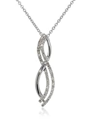 Sterling Silver Diamond Pendant Necklace (1/10 Cttw, I-J Color, I2-I3 Clarity), 18"
