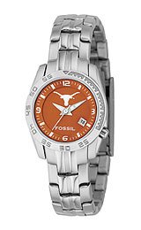 Fossil Texas Longhorns Ladies Stainless Steel Analog Sport Watch