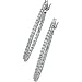 14K White Gold Diamond Hoop Earrings