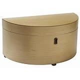 Jewelry : Half Moon Wood Jewelry Box-Natural