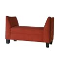 Upholstered Microsuede Bench- Cinnamon