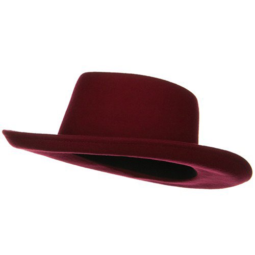 Women's Gambler Felt Hat- Red Burgundy W27S46C