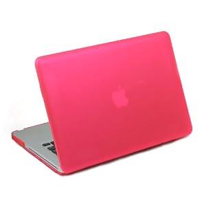 KHOMO Pink Rubberized See Thru Hard Case Cover for Apple MacBook Pro 13\’\’ Aluminium Unibody (2009, 2010, 2011, 2012 models)