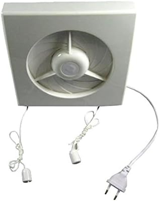 6"150mm Room Bathroom Toilet Kitchten Wall/Window Extract Exhaust Fan, Have separate lanyards for on/off switch.