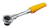 SEK フルターンソケットハンドル(樹脂柄:イエロー) 12mm