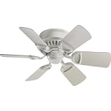 Quorum Fans 51306-8 30 Medallion Traditional Flush Mount Studio White Ceiling Fan