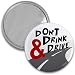 Creative Clam Don't Drink And Drive December Drunk Driving Prevention 2.25 Inch Pocket Mirror