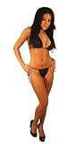 Black Tie Halterneck Bikini With Tie Side Briefs