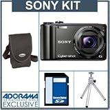 Sony Cyber-shot DSC-HX5V Digital Camera Kit, - Black - with 4GB SD Memory Card, Camera Case, Table Top Tripod,