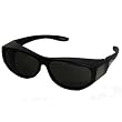 Global Vision Escort Fit Over Glasses Sunglasses with Smoked Lenses Has Matching Side Lens Safety