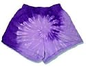 Soffe Girl's Tye-Dye Two Tone Spiral Basic Shorts