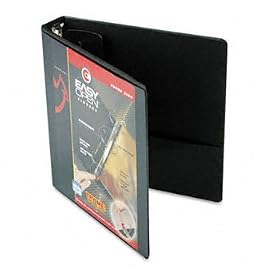 EasyOpen ClearVue Locking Round Ring Binder, 1-1/2 Capacity, Black