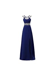 Chiffon/Satin Jeweled Backless Beaded Pleated Sequined Belted Evening Dress/Party Dress 