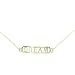 18kt Gold over Sterling Silver Open Bar DREAM 9-10in Adjustable Anklet