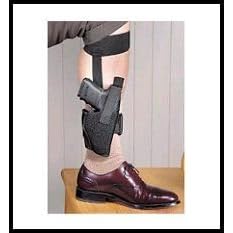 Uncle Mikes Law Enforcement Ankle Holster Black Kodra Nylon Size 0 Right Hand - Uncle Mikes 8820-1