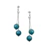 Liquid Silver Blue Turquoise Earrings