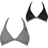Roxy Rock Steady 70's Halter Reversible Bikini Top - Women's