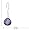 Sterling Silver Purple Cubic Zirconia Pendant & Earring Set