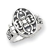 Sterling Silver Antique Locket Ring