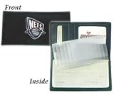 New Jersey Nets Embroidered Leather Checkbook Cover