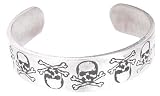 Skull And Crossbones Pewter Bracelet