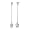 Flawless Sophistication: Sterling Silver Designer Inspired Linear Drop Earrings with CZ Diamonds