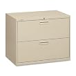 2-Drawer Lateral Filing Cabinet, 36"x19-1/4"x28-3/8", Putty